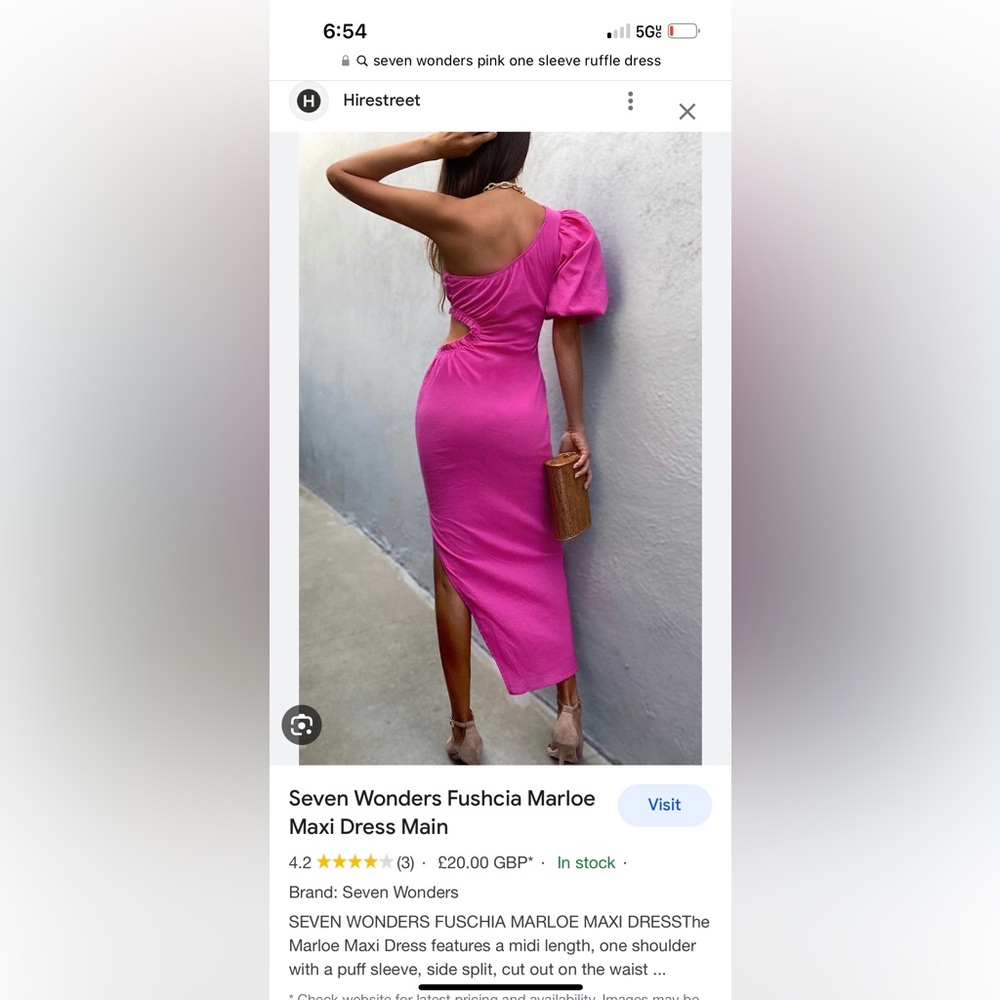 Seven Wonders Pink Off the Shoulder Ruffle Dress